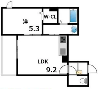 ホワイトメゾン御影【4階】の間取り