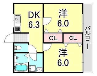 ときわ霞ヶ丘レクラン【3階】の間取り