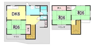 兵庫県西宮市門戸岡田町【一戸建】の間取り