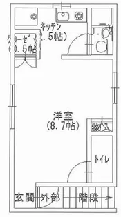 アシケンハイツ2 西棟【2階】の間取り