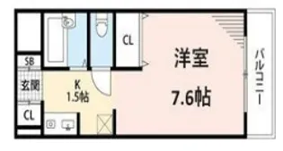 1Kの間取り画像