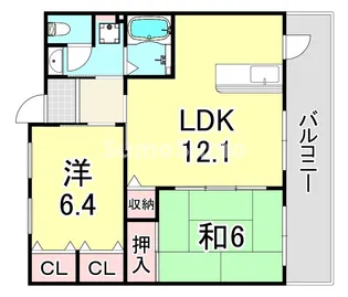 UR浜甲子園さくら街 6号棟【3階】の間取り