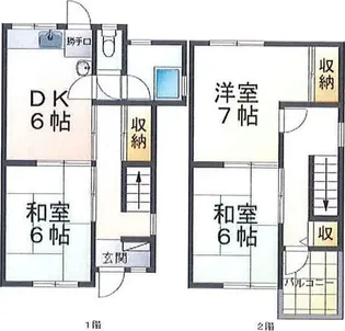 兵庫県神戸市垂水区名谷町【テラスハウス】の間取り