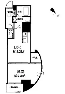 セレニテ神戸元町クレア【3階】の間取り