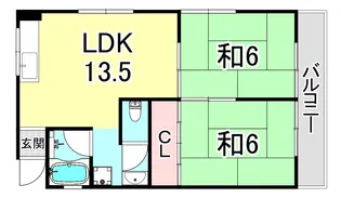 ジョンメゾン城ヶ堀【2階】の間取り