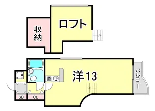 ホイットニー武庫川【2階】の間取り