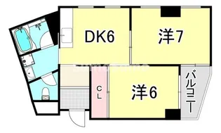 エクセイト武庫之荘【4階】の間取り