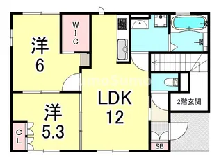 カーサ・イマキタ・フローラ【1階】の間取り