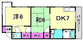 西宮グリーンハイツ1【2階】の間取り