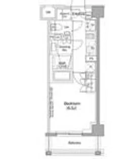 ザ・パークハビオ神泉【1階】の間取り