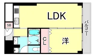 うはら甲子園口ビル【5階】の間取り