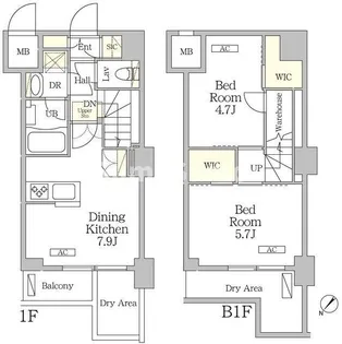 アジールコート池尻大橋の間取り