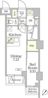 アジールコート池尻大橋【2階】の間取り