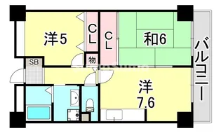 パールハイツ荒田【1階】の間取り