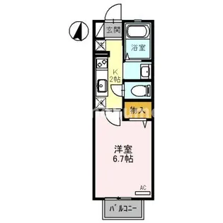 シャーメゾン本山北町【2階】の間取り
