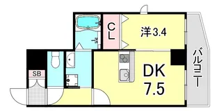 シェ・モア・グランデ西宮【3階】の間取り