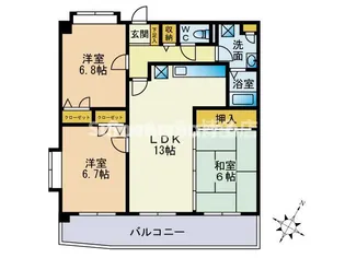 レグルス空港南【4階】の間取り