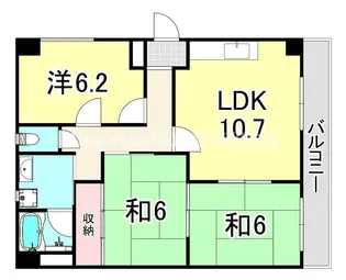 ハイツエリカ【3階】の間取り