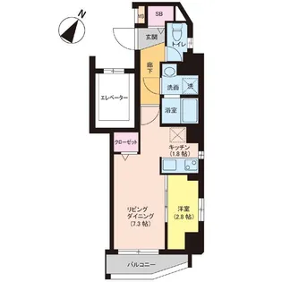 福岡県福岡市中央区白金1丁目【マンション】の間取り