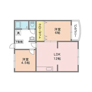 サンコーポ・ムコ【4階】の間取り