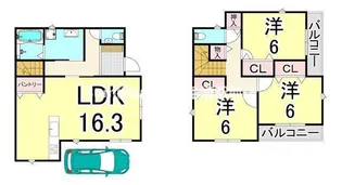 兵庫県尼崎市猪名寺1丁目【一戸建】の間取り