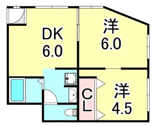 シャトー平野【2階】の間取り