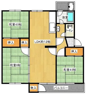 狩口台住宅 34号棟【5階】の間取り