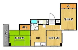 バンドーム大津和【2階】の間取り