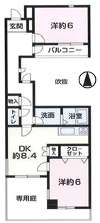 グランドメゾン須磨【1階】の間取り