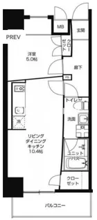 URBAN FLATS中之島【5階】の間取り