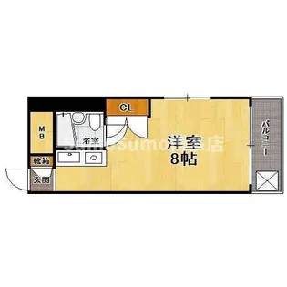 ハッピーエステート大濠【1階】の間取り