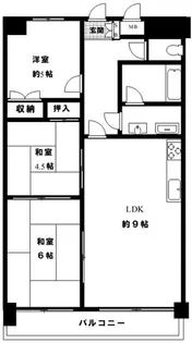 ライオンズマンション神戸明泉寺【1階】の間取り
