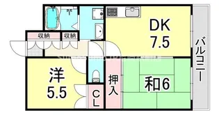 兵庫県尼崎市稲葉元町2丁目【アパート】の間取り