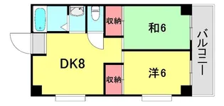 兵庫県神戸市灘区灘南通5丁目【マンション】の間取り