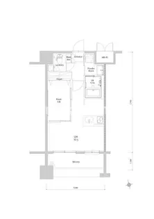 エンクレスト博多EXCEED【5階】の間取り