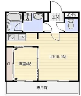 兵庫県神戸市中央区上筒井通2丁目【アパート】の間取り