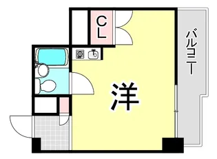 キューブ甲子園口【5階】の間取り