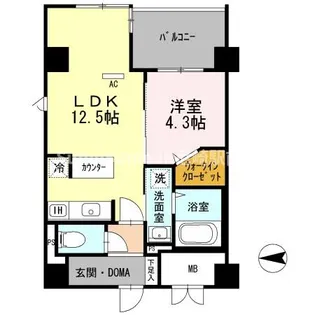 兵庫県尼崎市上ノ島町3丁目【マンション】の間取り