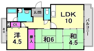 兵庫県西宮市門戸西町【マンション】の間取り