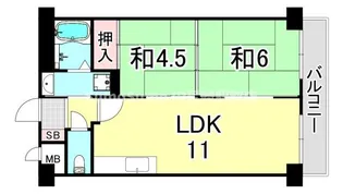 兵庫県尼崎市若王寺1丁目【マンション】の間取り