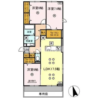 リトルノナチカ【3階】の間取り