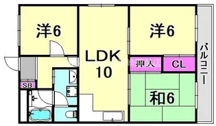 クレール・ド・園田【3階】の間取り