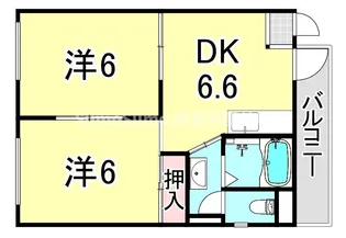 兵庫県尼崎市南塚口町2丁目【マンション】の間取り