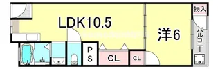 マンション大谷【6階】の間取り