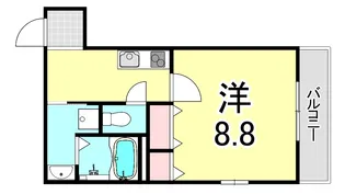 フジパレス宝塚小林III番館【3階】の間取り