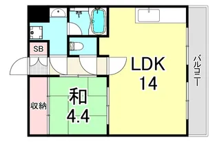 メゾンオリエント【5階】の間取り