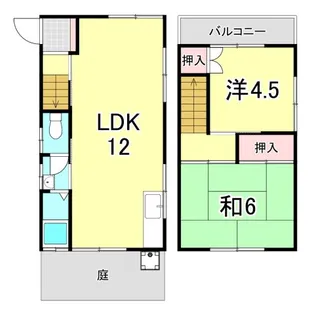 兵庫県西宮市笠屋町【テラスハウス】の間取り