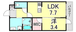 モレスヴィラ明石【7階】の間取り