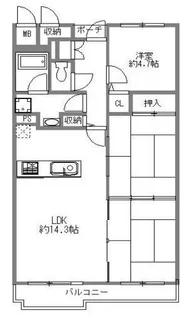 朝日プラザCITYウエストヒル神戸B棟【3階】の間取り