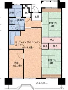UR武庫川 28号棟【9階】の間取り